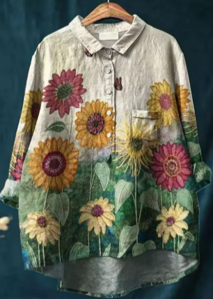 Linde™ | Bloemenblouse met Elegantie