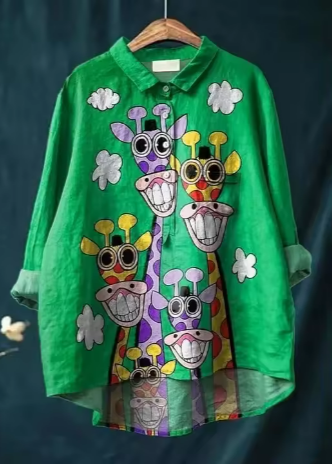 Linde™ | Kleurrijke Blouse met Giraffenprint