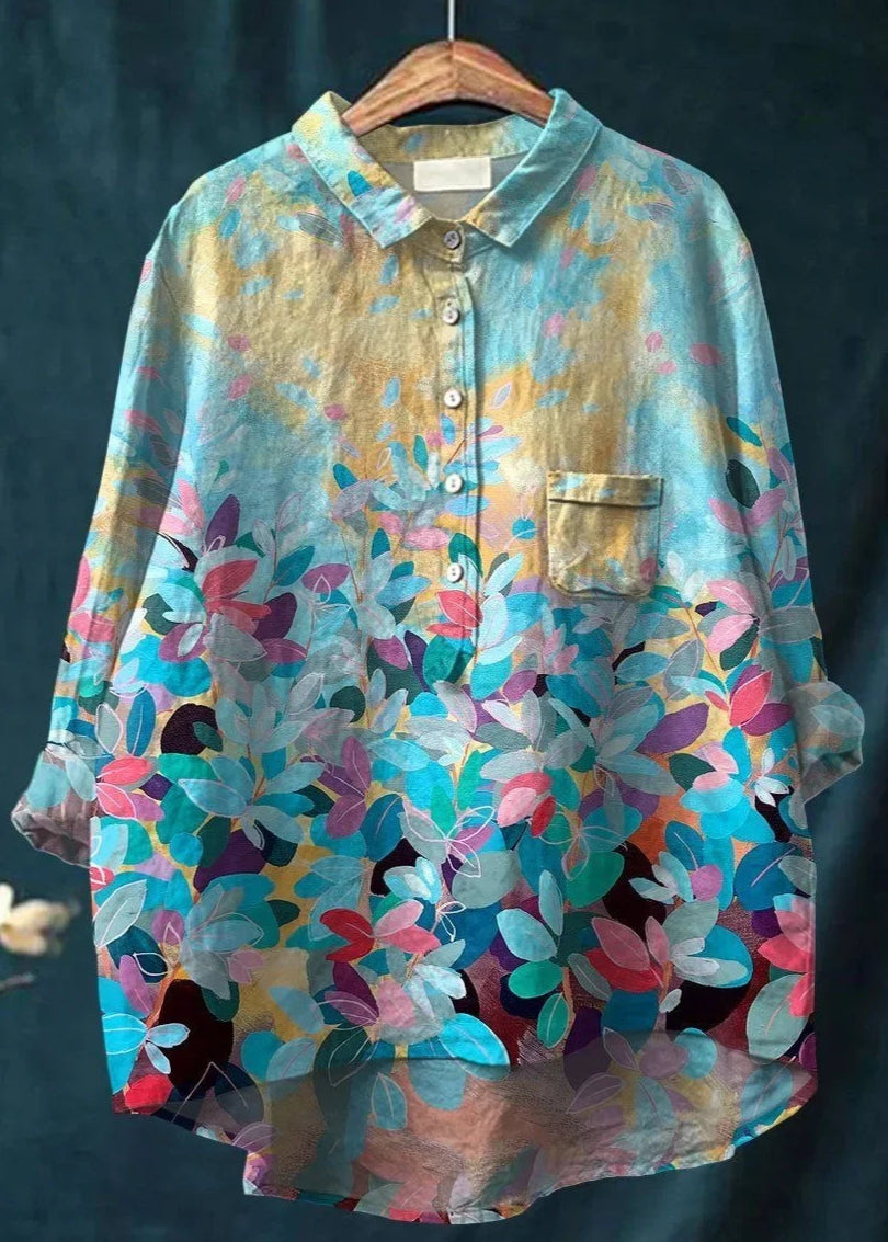 Linde™ | Tijdloze Bloemenblouse met Knopen