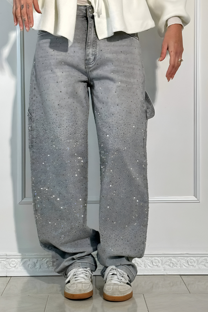 Loua™ | Denim Jeans met Sterrenstof