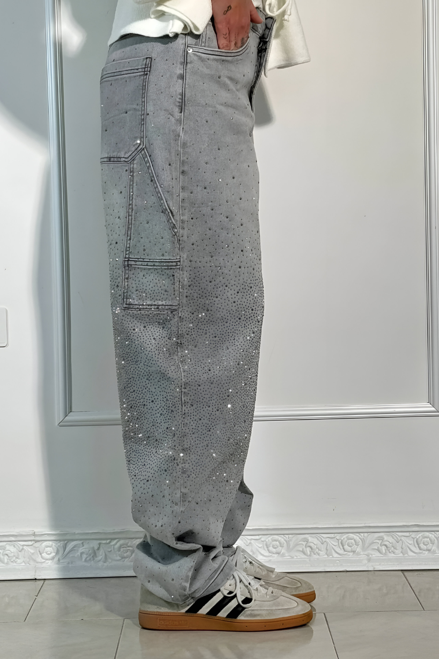 Loua™ | Denim Jeans met Sterrenstof
