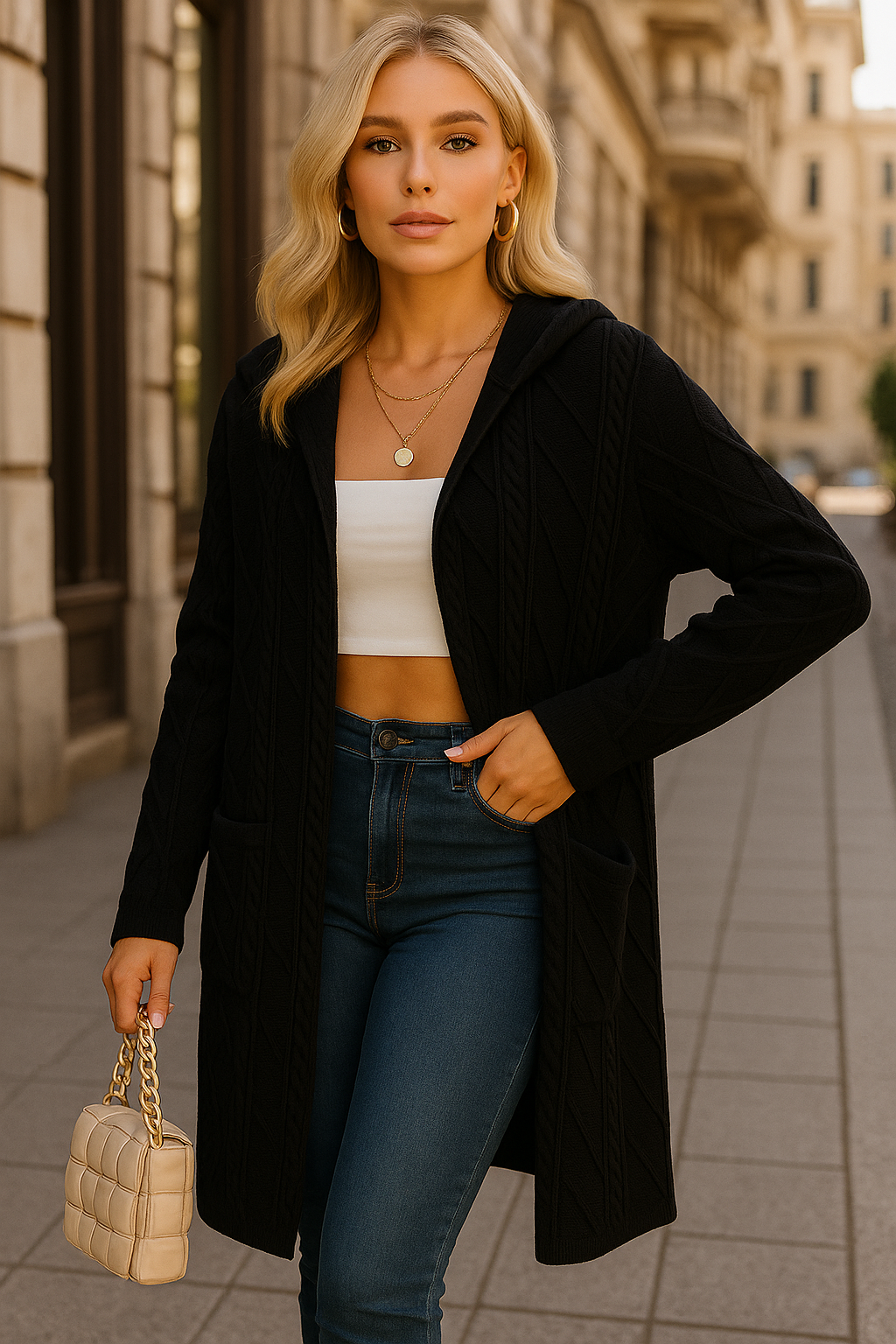Zienna™ | Warme Hooded Cardigan