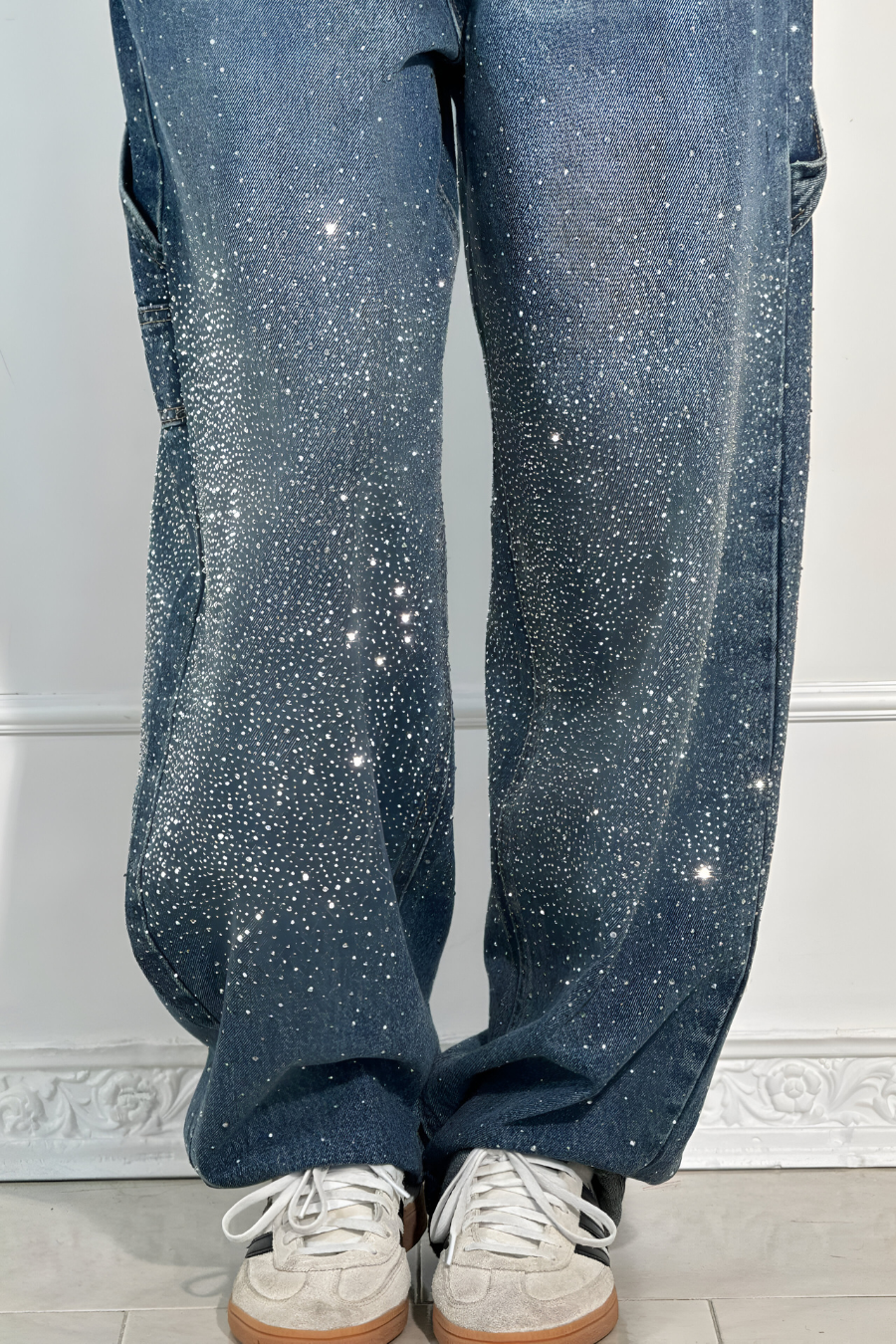 Loua™ | Denim Jeans met Sterrenstof