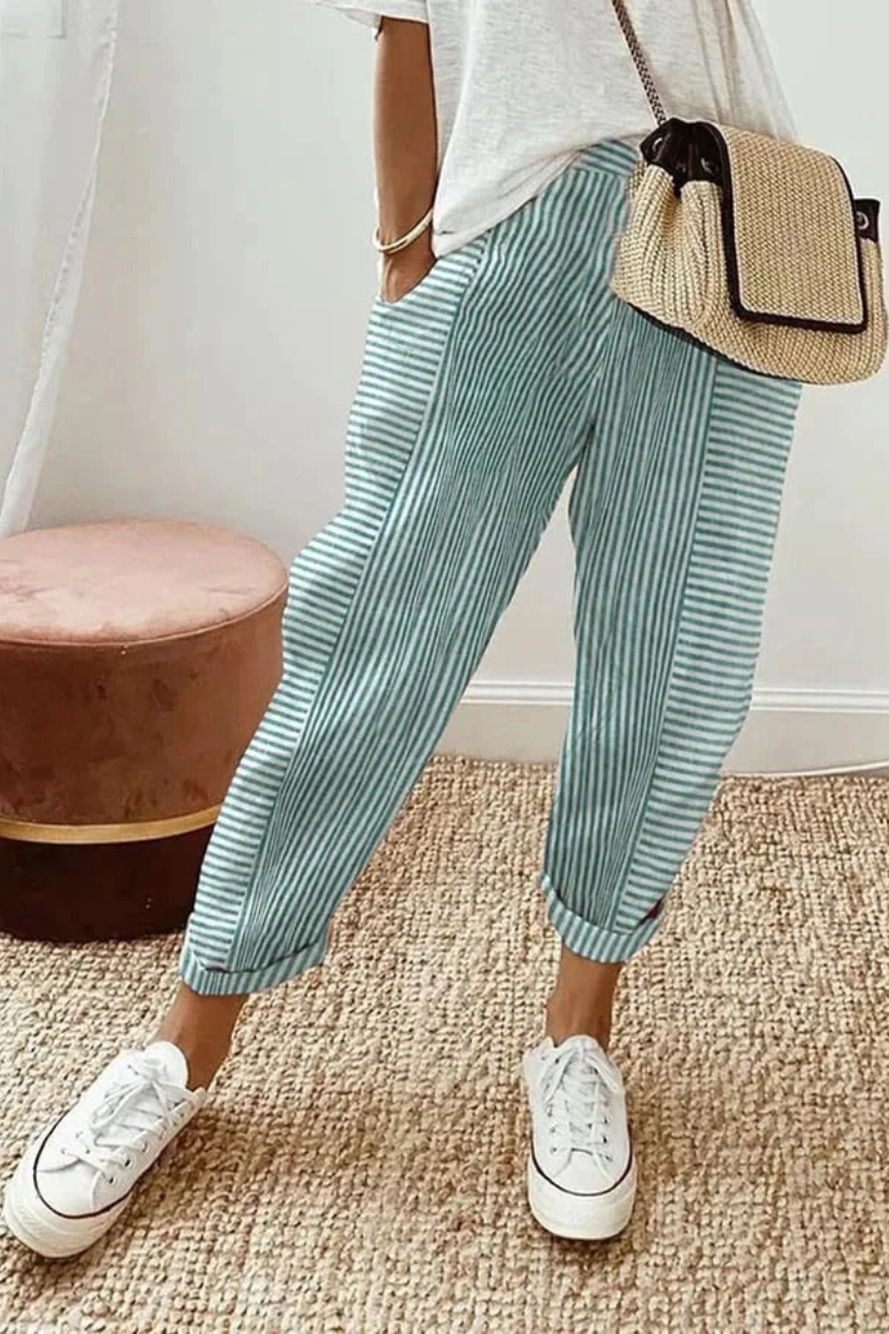 Mira™ | Casual Gestreepte Relaxte Broek