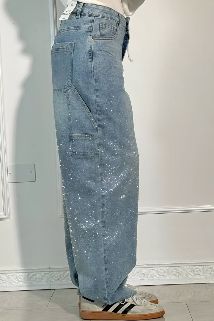 Loua™ | Denim Jeans met Sterrenstof