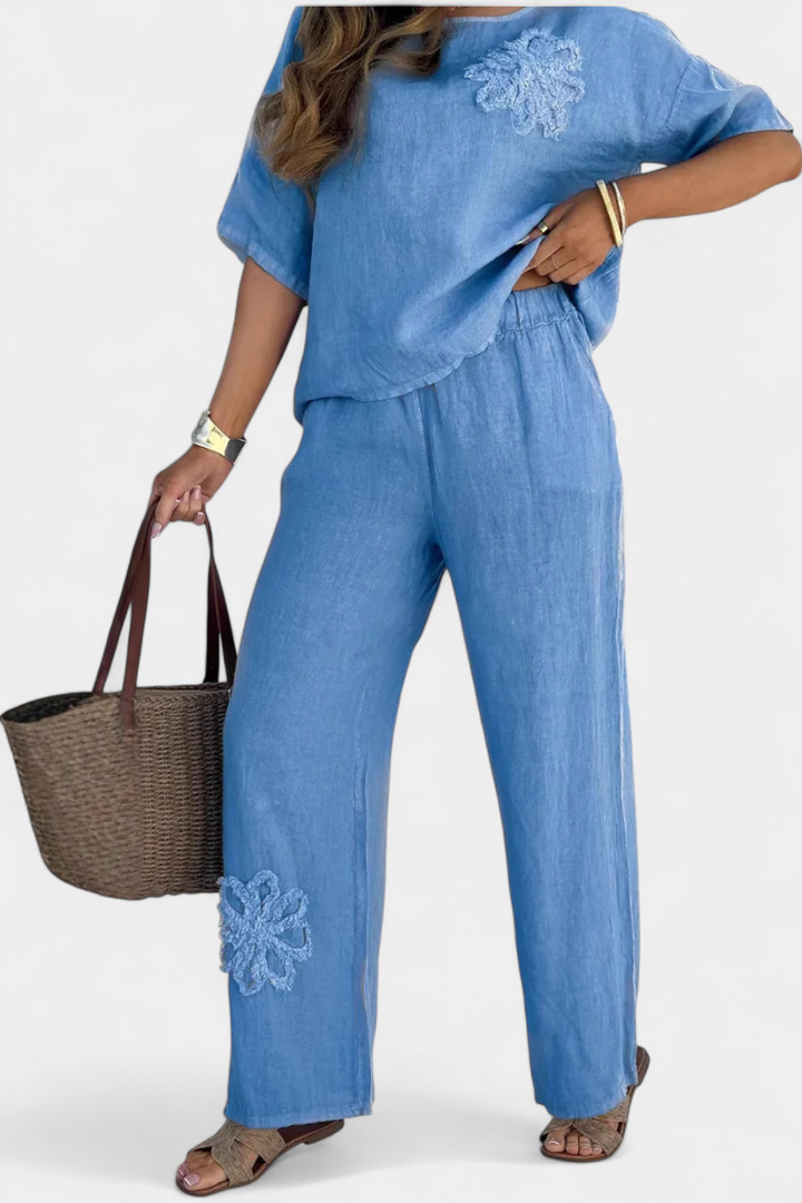 Natalia™ | Casual Linnen Tweedelige Set met Losse Pasvorm