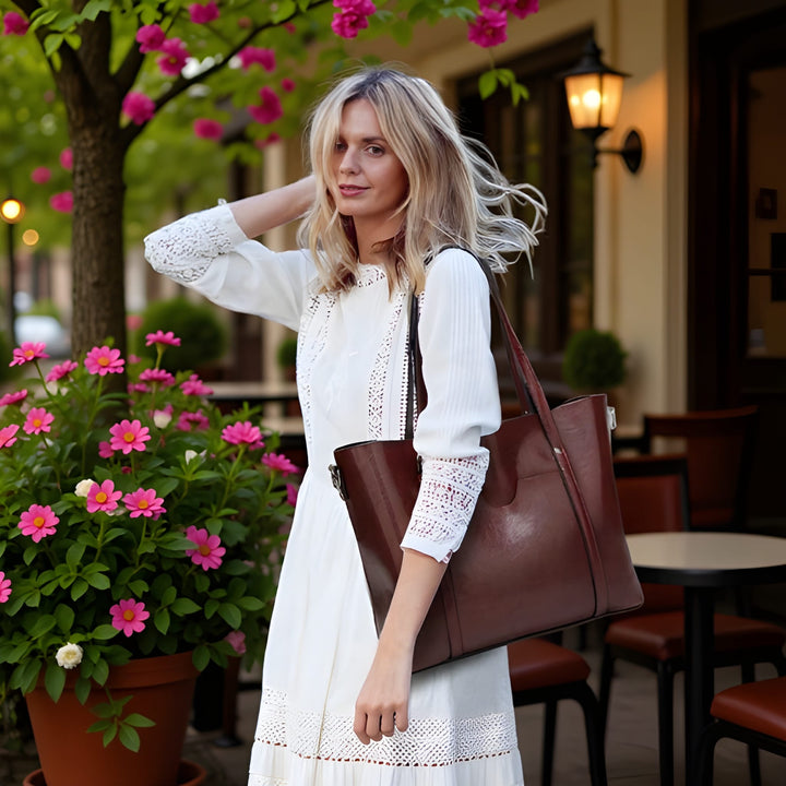 Clara™ | Elegante leren schoudertas